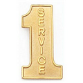 #1 Safety Gold Lapel Pin